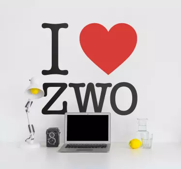 Ik hou van Zwolle sticker - TenStickers