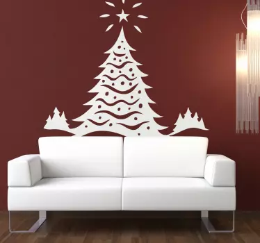 Sticker kerst ster winter - TenStickers