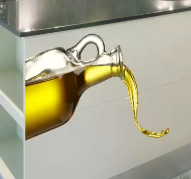 Sticker keuken karaf olijfolie - TenStickers