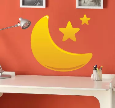 Sticker kind maan sterren - TenStickers