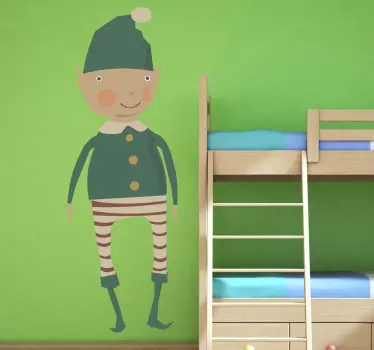Sticker kinderen elf kerst - TenStickers
