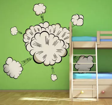 Sticker kinderen rook stripverhaal - TenStickers