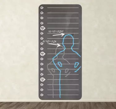 Krijtbord sticker kinderkamer groeimeter - TenStickers