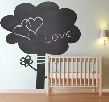 Sticker kinderkamer krijtbord boom - TenStickers