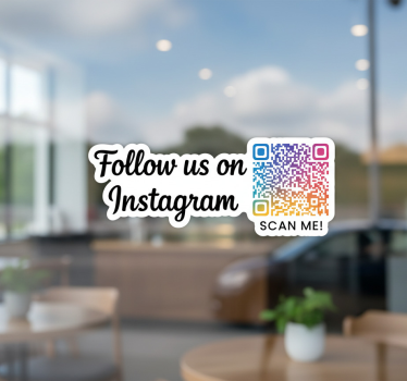 Sticker kleurrijke instagram qr-code - TenStickers