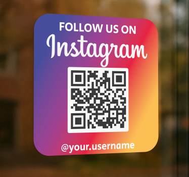 Sticker kleurrijke vierkante instagram qr - TenStickers