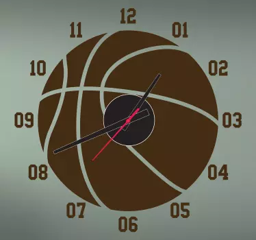 Sticker klok basketbal - TenStickers