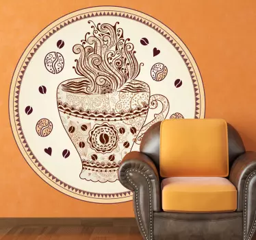 Sticker Kop koffie - TenStickers