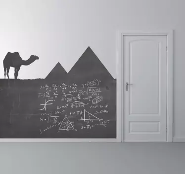 Krijtbord sticker egypte piramides - TenStickers