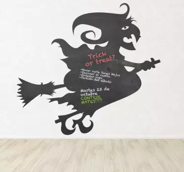 Krijtbord sticker met heks - TenStickers