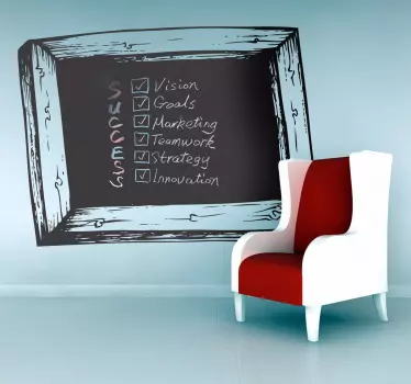 Sticker krijtbord met kader - TenStickers