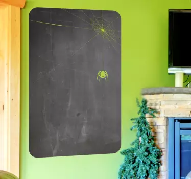 Krijtbord sticker met spinnenweb - TenStickers