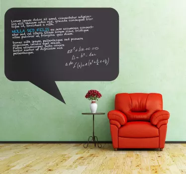 Krijtbord sticker tekstballon - TenStickers