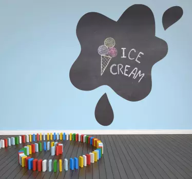 Krijtbord sticker met vlek - TenStickers