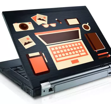 Sticker laptop bureau ontwerp - TenStickers