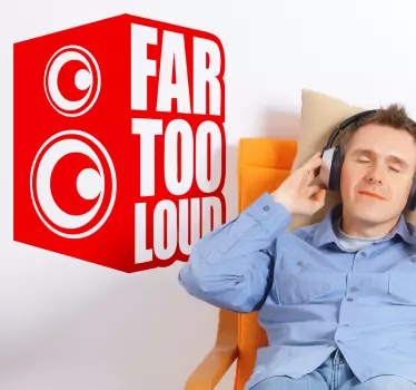 Sticker luidspreker far too loud - TenStickers