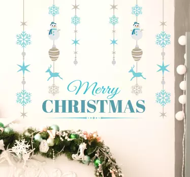 Sticker merry christmas - TenStickers