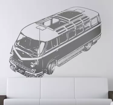 Sticker met klassiek busje - TenStickers