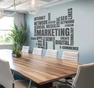 Sticker met teksten van digitale marketing - TenStickers