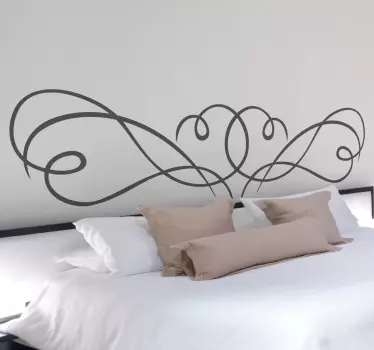 Sticker modern hoofdeinde bed - TenStickers