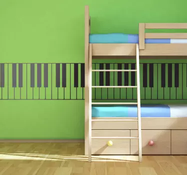 Muursticker woonkamer piano toetsen - TenStickers