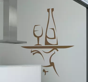 Muursticker keuken plateau ober - TenStickers