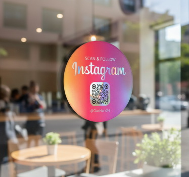 Sticker regenboog instagram qr-code - TenStickers