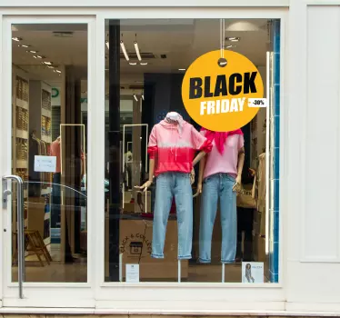 black-friday-rond-kortinskaartje - TenStickers