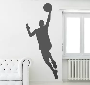 Sticker Schaduw Basketballer Dunk - TenStickers