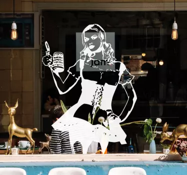 Sticker serveerster bier - TenStickers