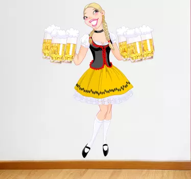 Sticker serveerster oktoberfest - TenStickers