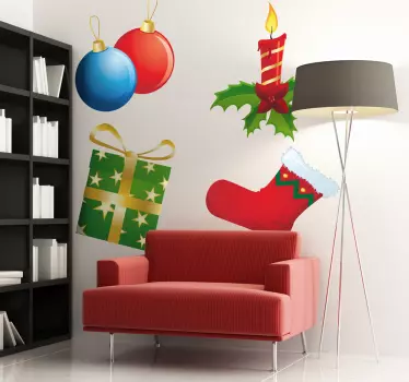 Sticker set kerstmis - TenStickers