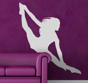 Sticker silhouette lenige danseres - TenStickers