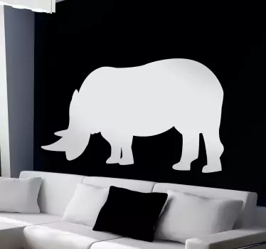 Sticker silhouette neushoorn - TenStickers