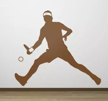 Sticker silhouette tennis speler - TenStickers