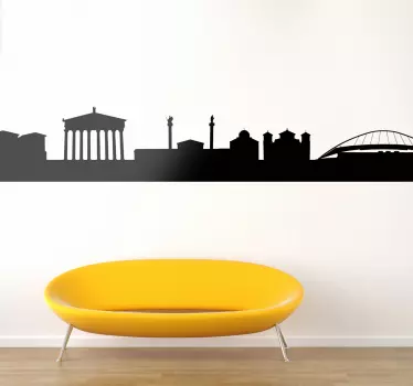 Sticker skyline Athene - TenStickers