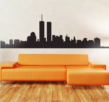 Sticker skyline Manhattan New York - TenStickers