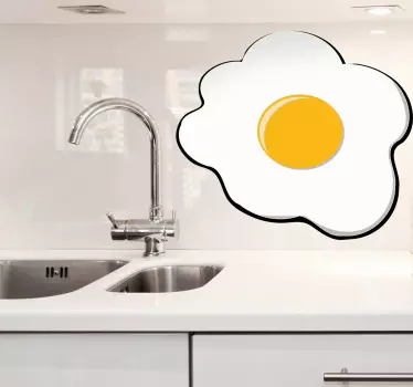 Muursticker keuken Spiegelei - TenStickers