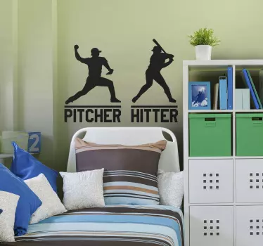 Sticker sport Pitcher en Hitter - TenStickers