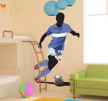 Sticker sport voetbal dribbelen - TenStickers