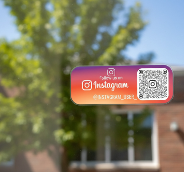 Sticker sunset gradient instagram qr - TenStickers
