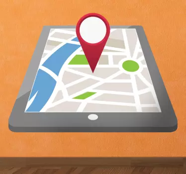 Sticker tablet locatie aanwijzen - TenStickers