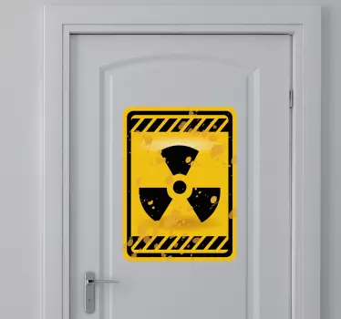 Sticker teken radioactiviteit deur - TenStickers
