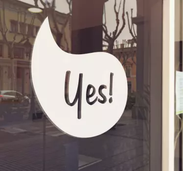 Sticker tekst Yes - TenStickers