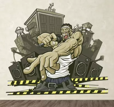 Sticker urban rapper - TenStickers