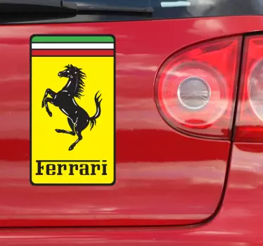 Autosticker met Ferrari logo - TenStickers