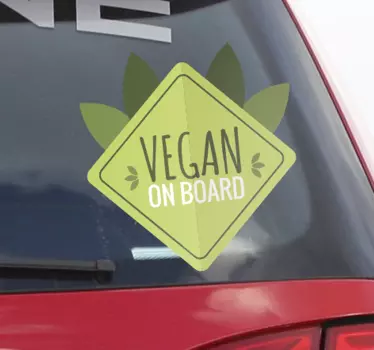 Sticker vegan on board - TenStickers