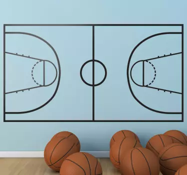 Sticker veld basketbal - TenStickers
