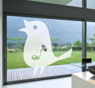 Raamsticker kinderkamer vogel muzieknoot - TenStickers