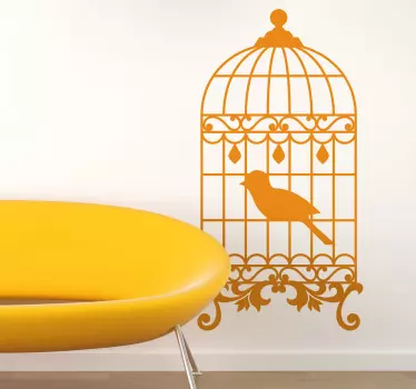 Sticker vogelkooi vogel - TenStickers